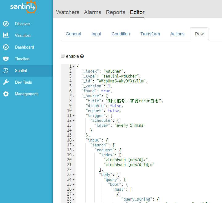 kibana_sentinl_ui